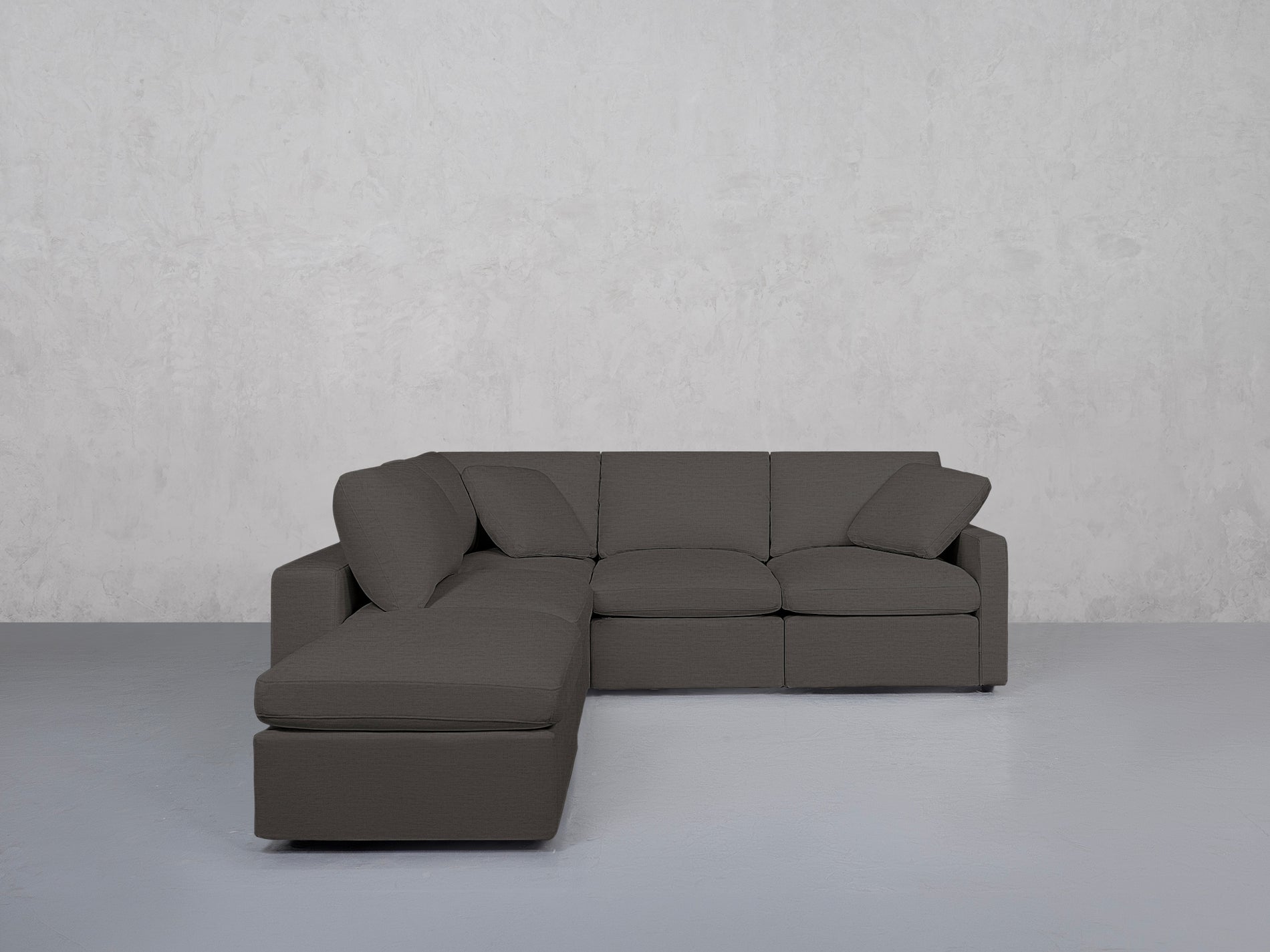 5-Seat Modular Corner Lounger Sectional (Thin Arms)