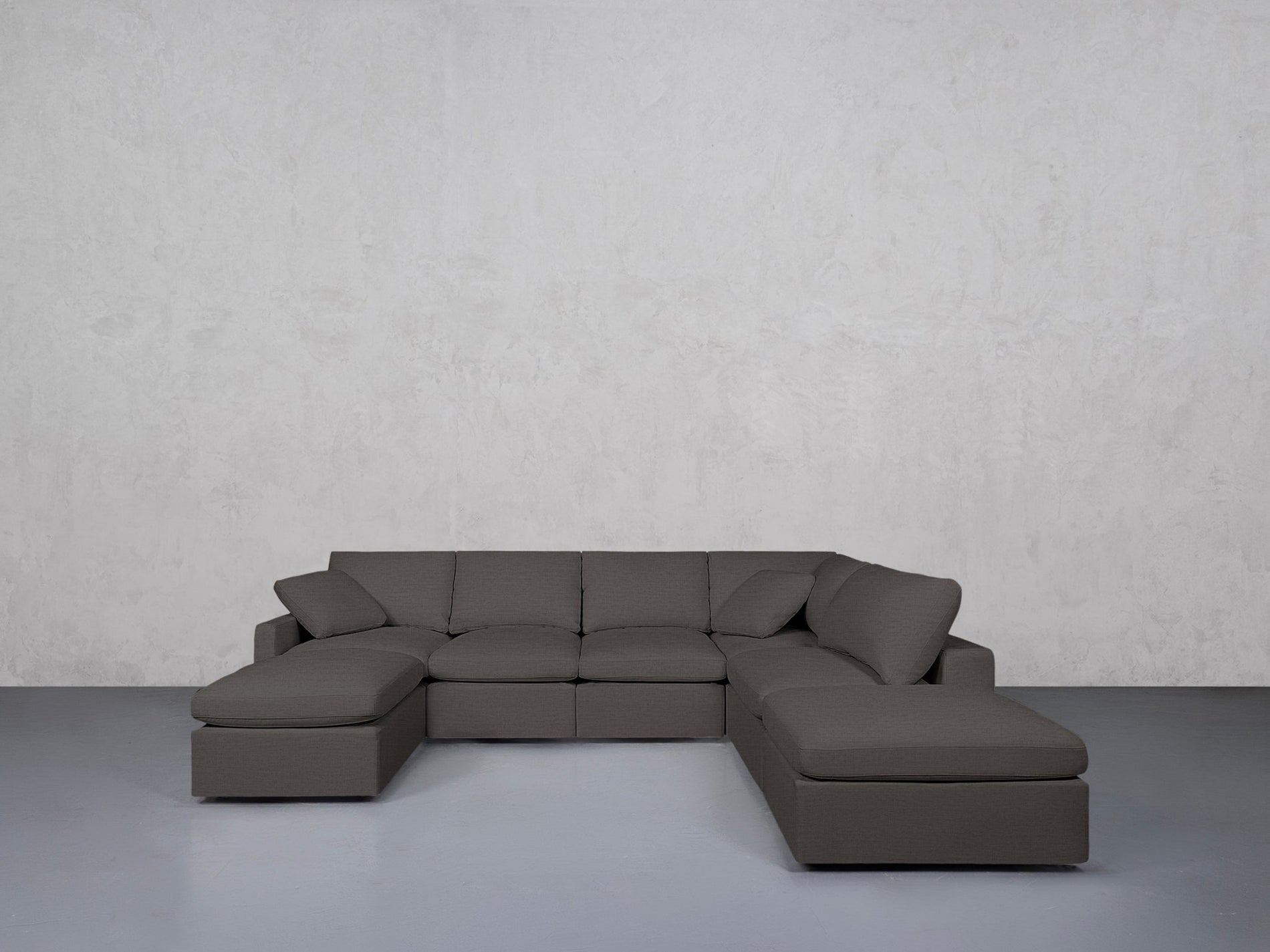 7-Seat Modular Chaise Corner Right Lounger Sectional (Thin Arm)