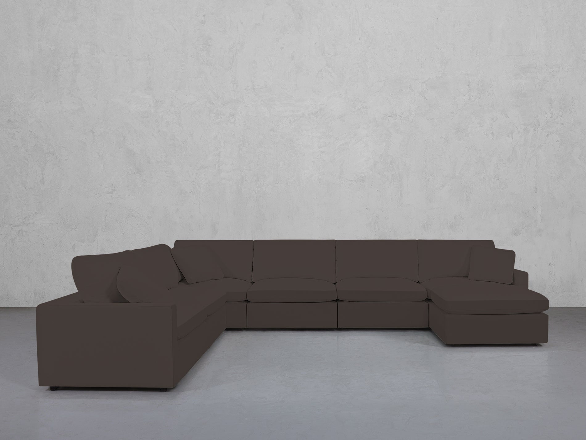 7-Seat Modular Chaise Corner Sectional (Thin Arms)