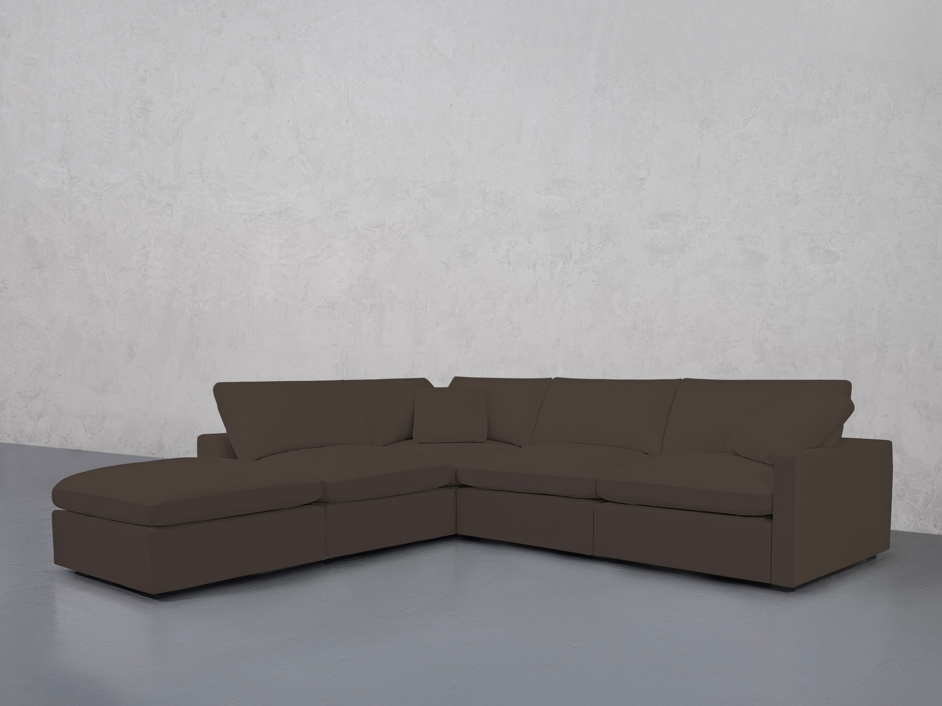 5-Seat Modular Corner Lounger Sectional (Thin Arms)
