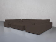 9-Seat Modular U-Sectional with Double Ottoman (Thin Arms)
