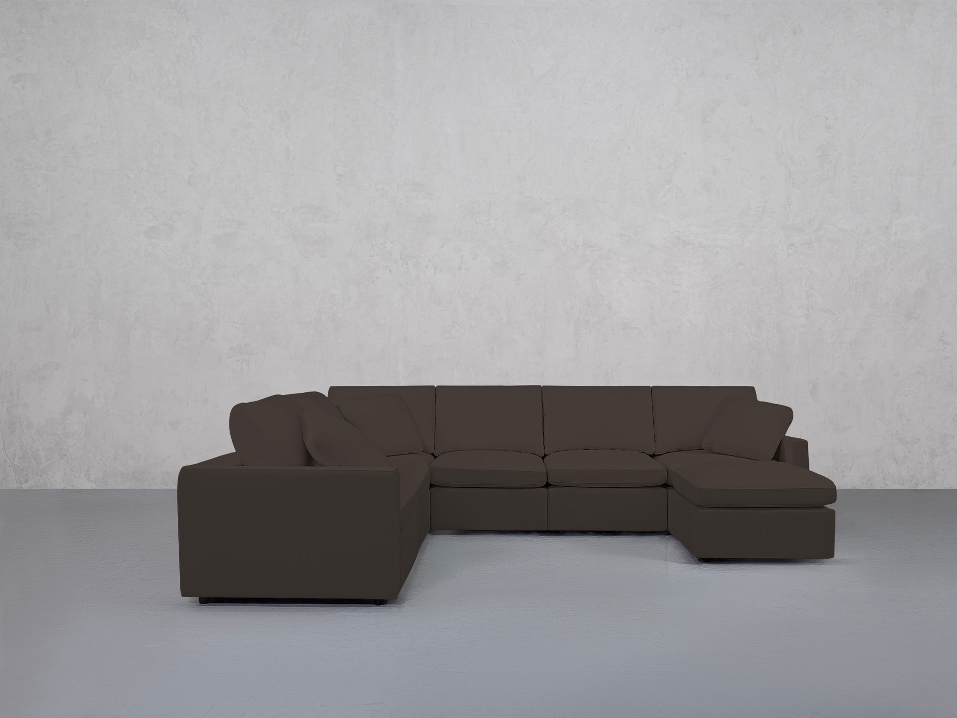 7-Seat Modular Chaise Corner Sectional (Thin Arms)