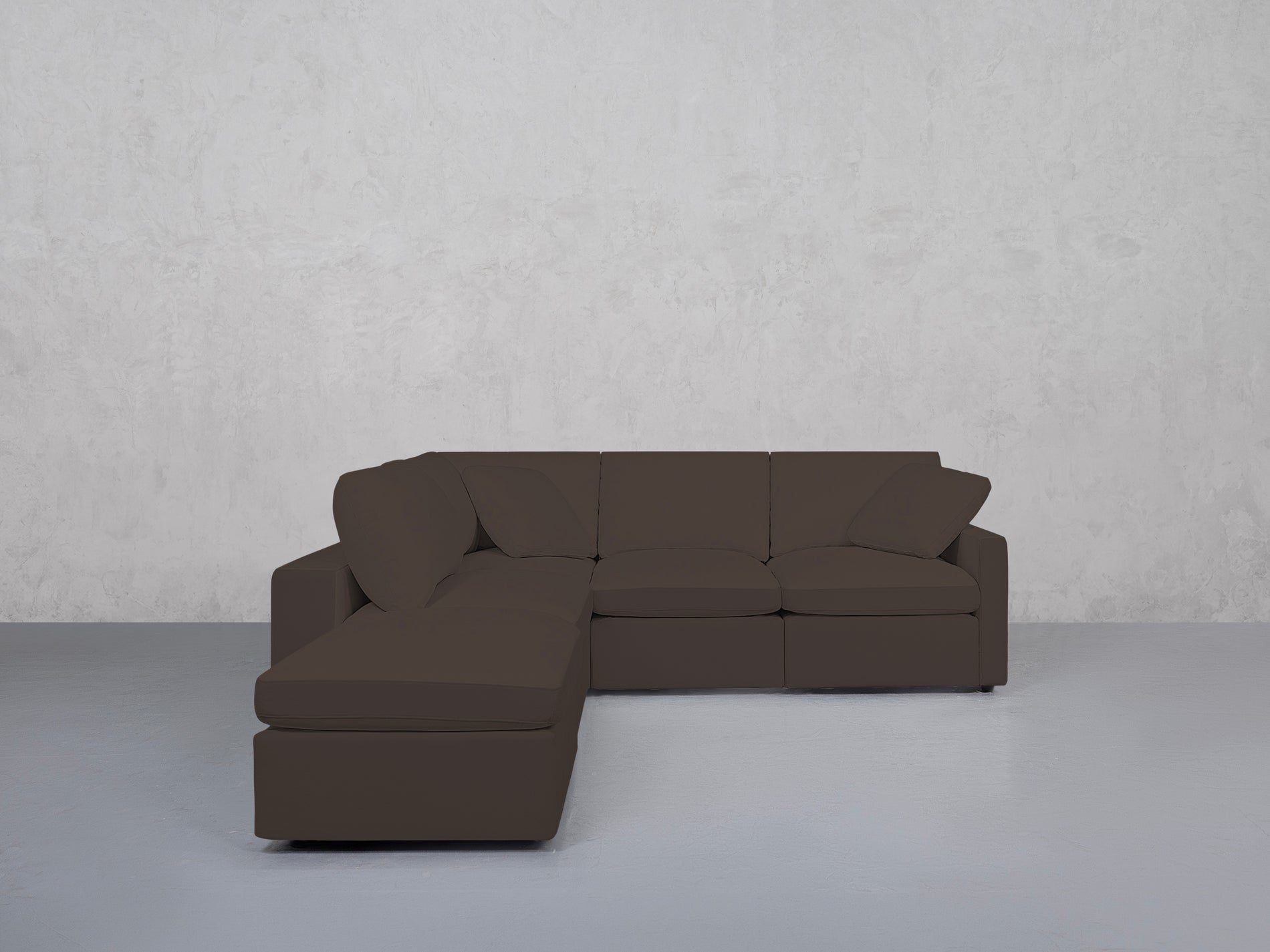 5-Seat Modular Corner Lounger Sectional (Thin Arms)