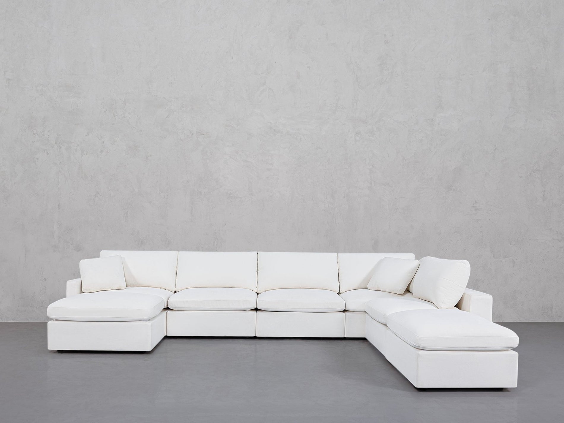 7-Seat Modular Chaise Corner Right Lounger Sectional (Thin Arm)