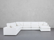 7-Seat Modular Chaise Corner Sectional (Thin Arms)