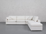 5-Seat Modular Corner Right Lounger Sectional (Thin Arms)
