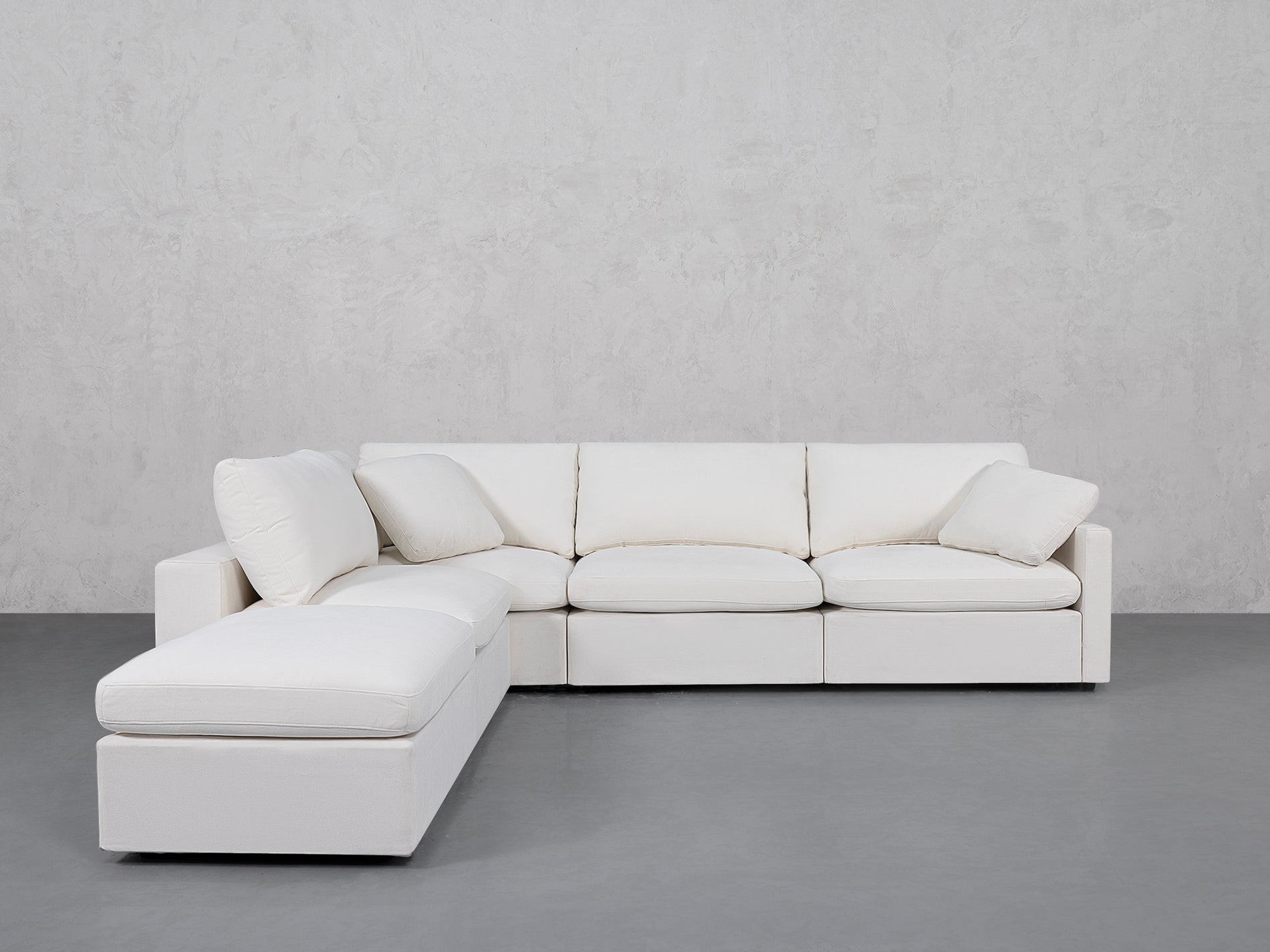 5-Seat Modular Corner Lounger Sectional (Thin Arms)