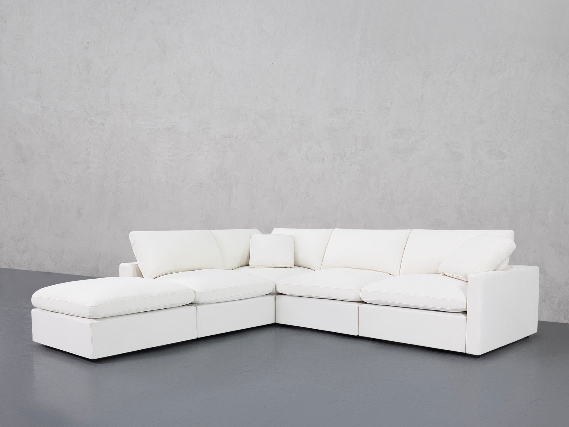 5-Seat Modular Corner Lounger Sectional (Thin Arms)