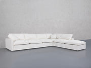 6-Seat Modular Corner Right Lounger Sectional (Thin Arms)