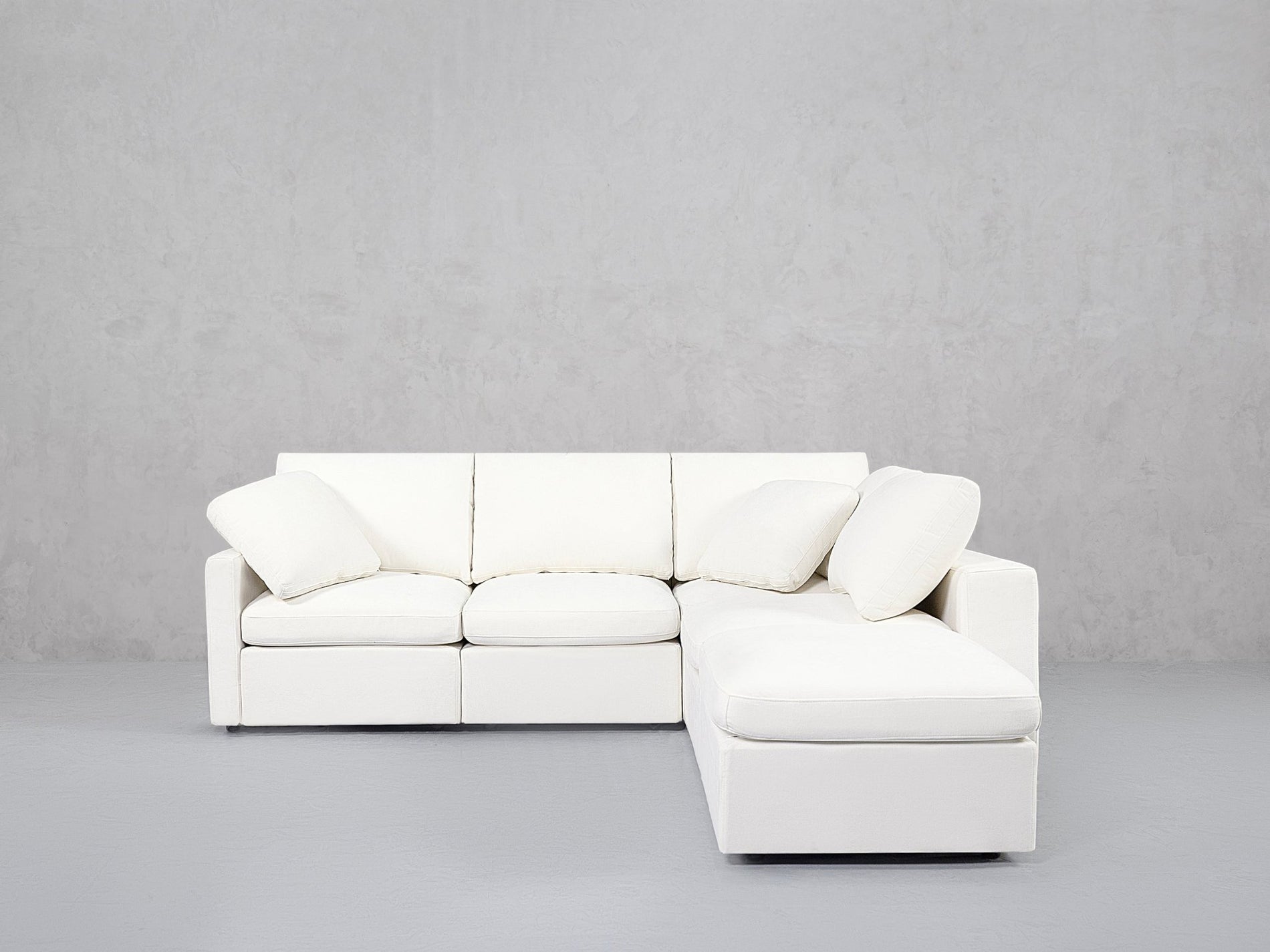 5-Seat Modular Corner Right Lounger Sectional (Thin Arms)