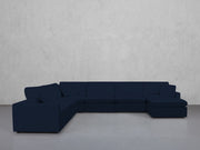 7-Seat Modular Chaise Corner Sectional (Thin Arms)