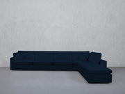 6-Seat Modular Corner Right Lounger Sectional (Thin Arms)