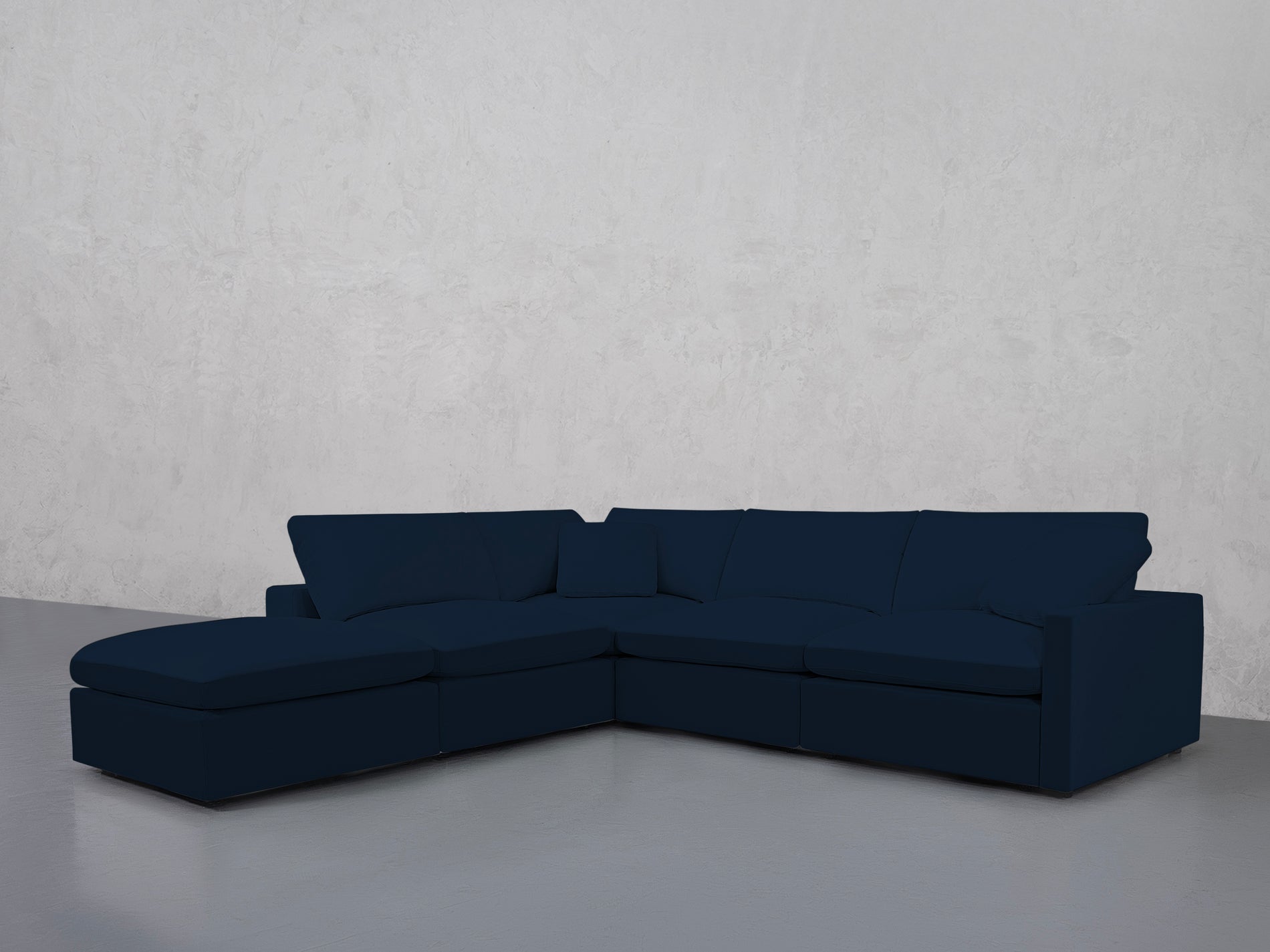 5-Seat Modular Corner Lounger Sectional (Thin Arms)