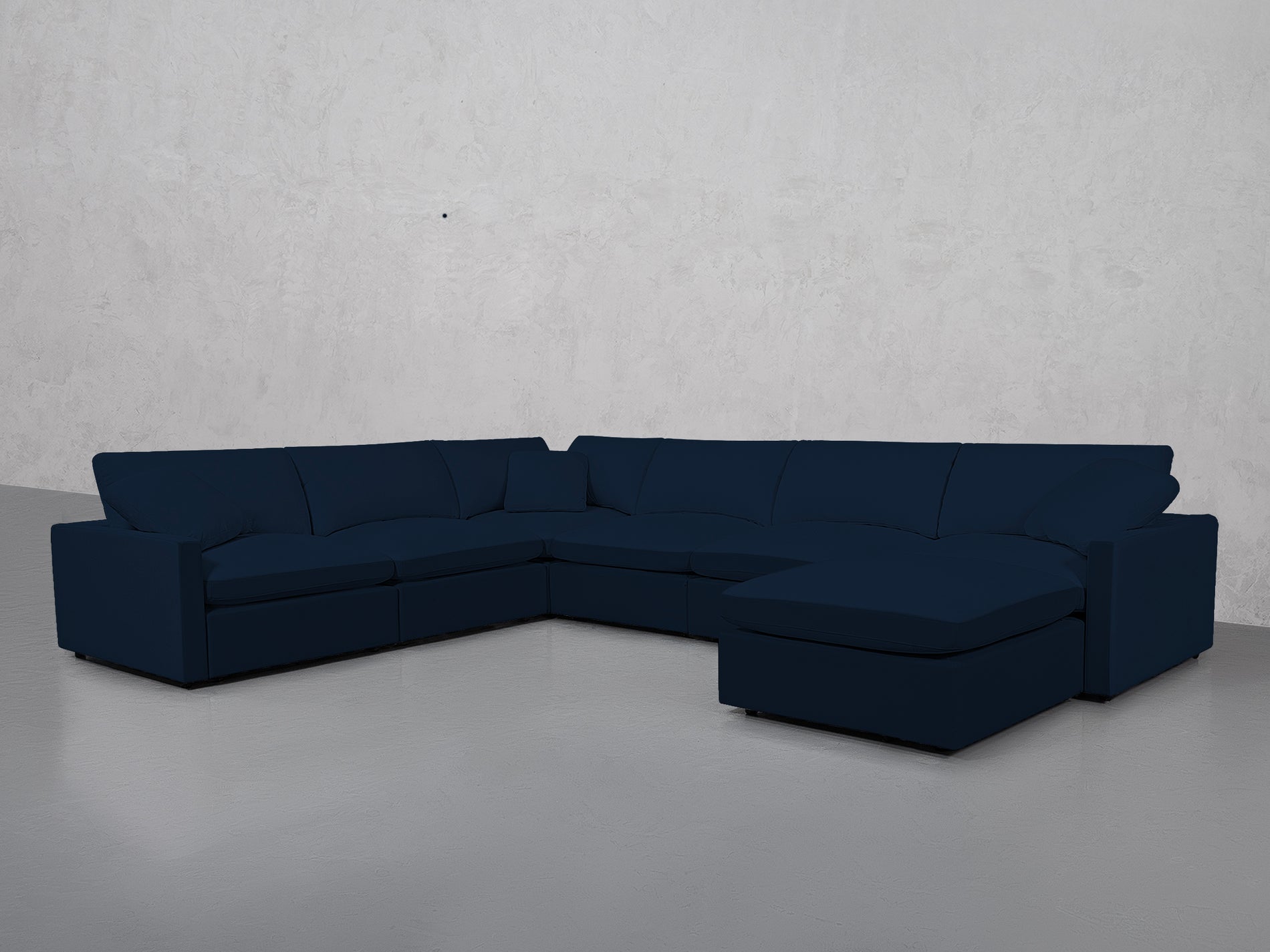 7-Seat Modular Chaise Corner Sectional (Thin Arms)