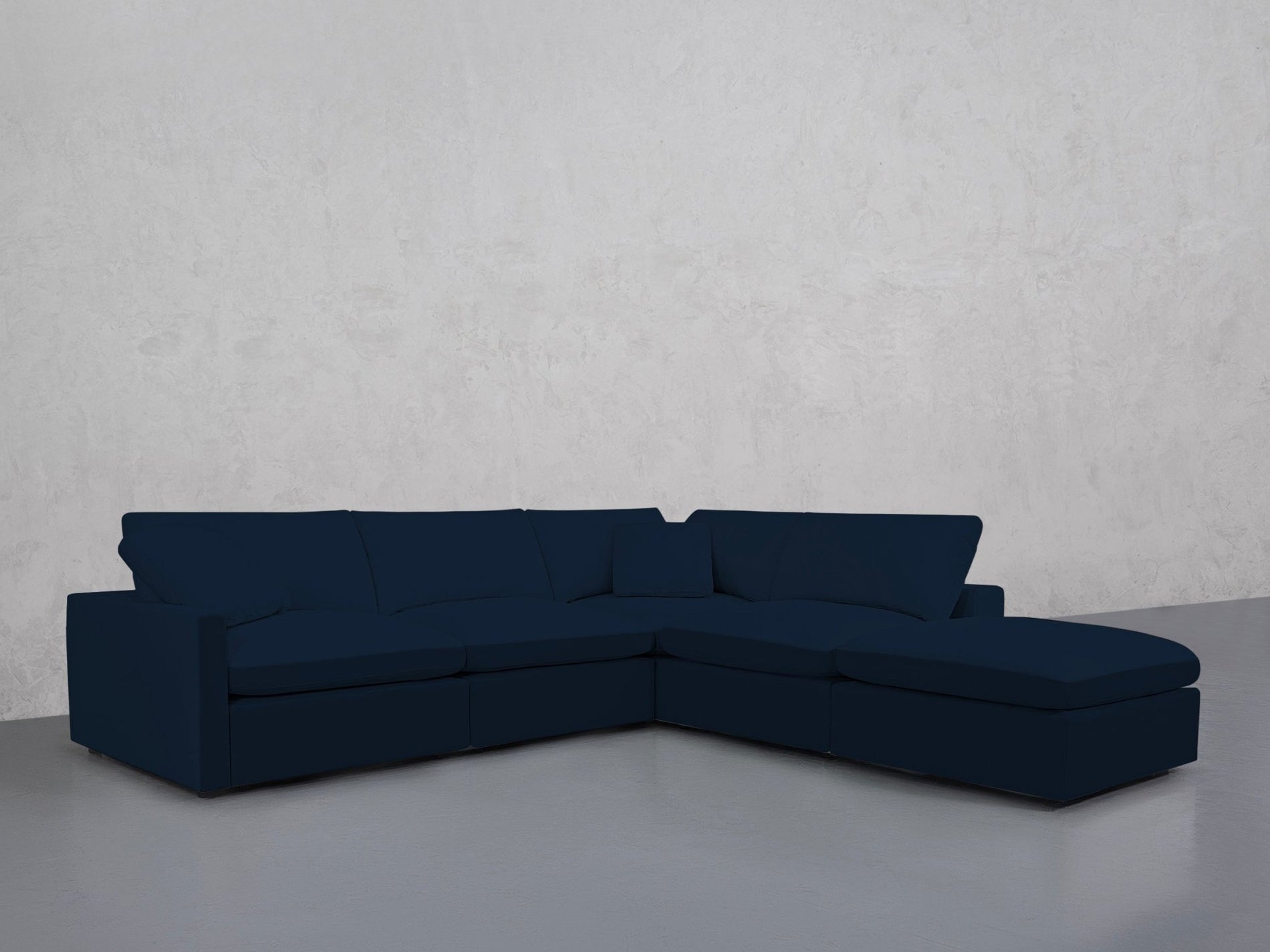 5-Seat Modular Corner Right Lounger Sectional (Thin Arms)