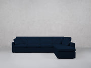 6-Seat Modular Corner Right Lounger Sectional (Thin Arms)