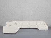 7-Seat Modular Chaise Corner Sectional (Thin Arms)