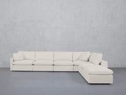 6-Seat Modular Corner Right Lounger Sectional (Thin Arms)
