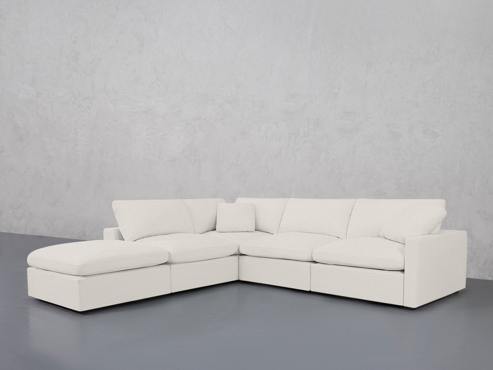 5-Seat Modular Corner Lounger Sectional (Thin Arms)