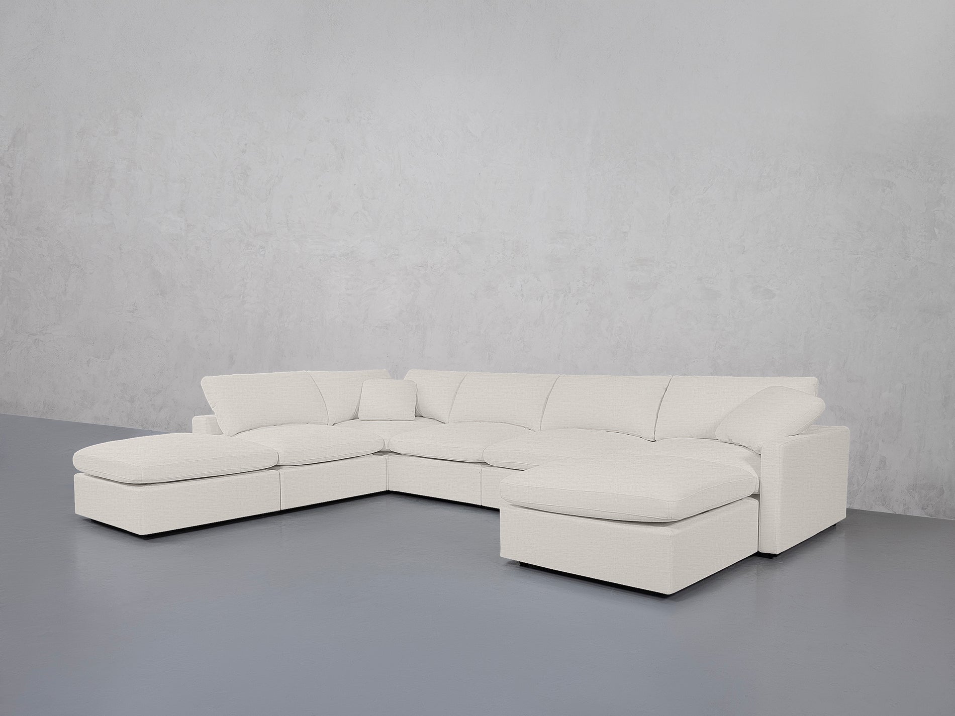 7-Seat Modular Chaise Corner Lounger Sectional (Thin Arms)