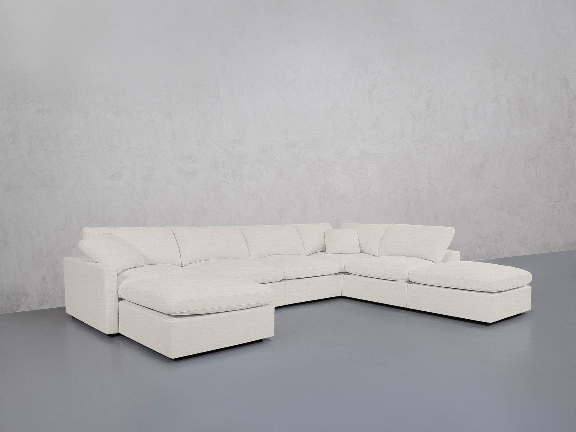 7-Seat Modular Chaise Corner Right Lounger Sectional (Thin Arm)