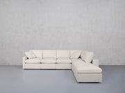 6-Seat Modular Corner Right Lounger Sectional (Thin Arms)