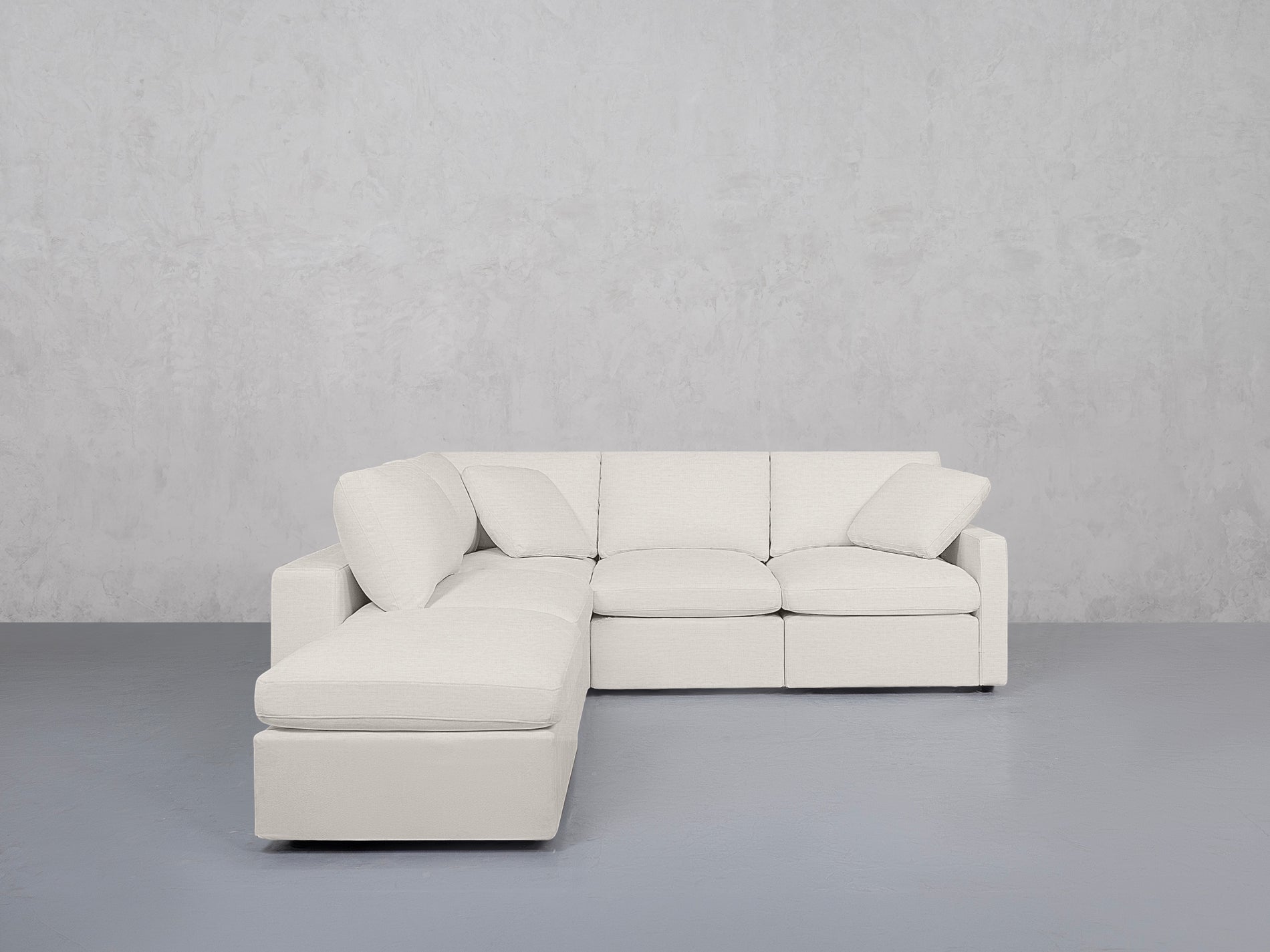 5-Seat Modular Corner Lounger Sectional (Thin Arms)