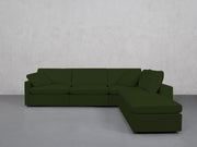 5-Seat Modular Corner Right Lounger Sectional (Thin Arms)