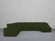 7-Seat Modular Chaise Corner Sectional (Thin Arms)