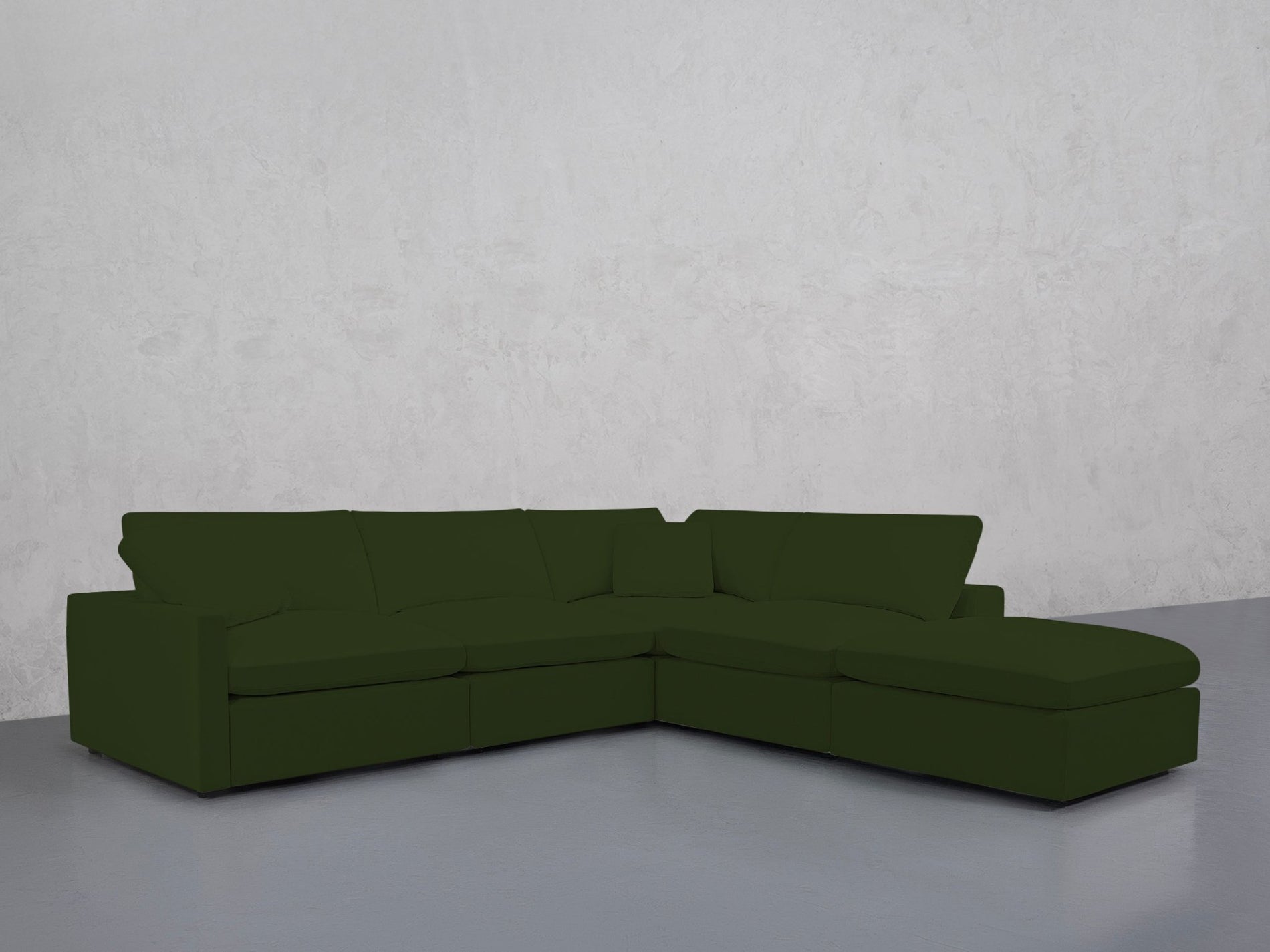 5-Seat Modular Corner Right Lounger Sectional (Thin Arms)