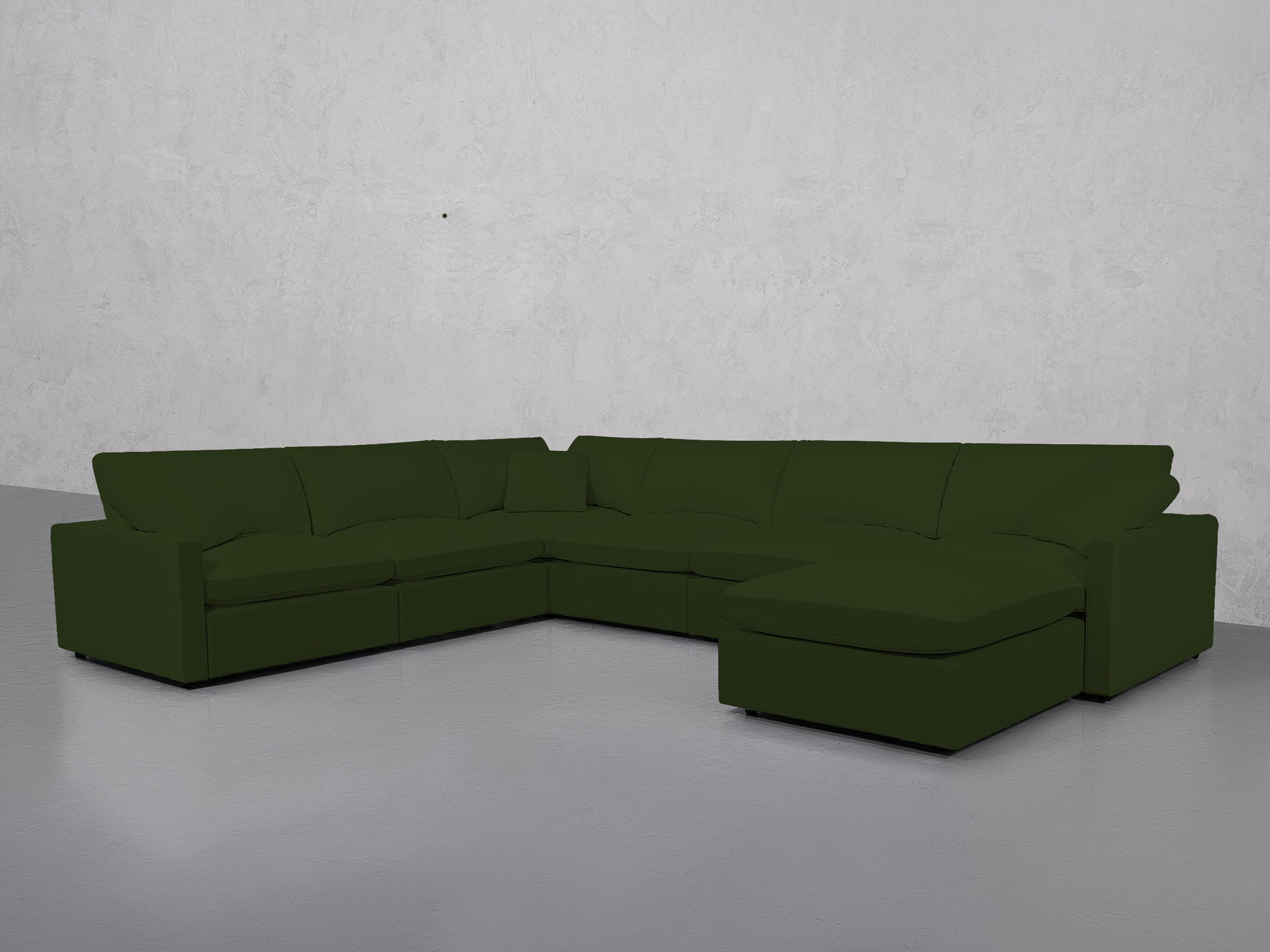 7-Seat Modular Chaise Corner Sectional (Thin Arms)