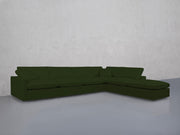 6-Seat Modular Corner Right Lounger Sectional (Thin Arms)