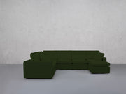 7-Seat Modular Chaise Corner Sectional (Thin Arms)