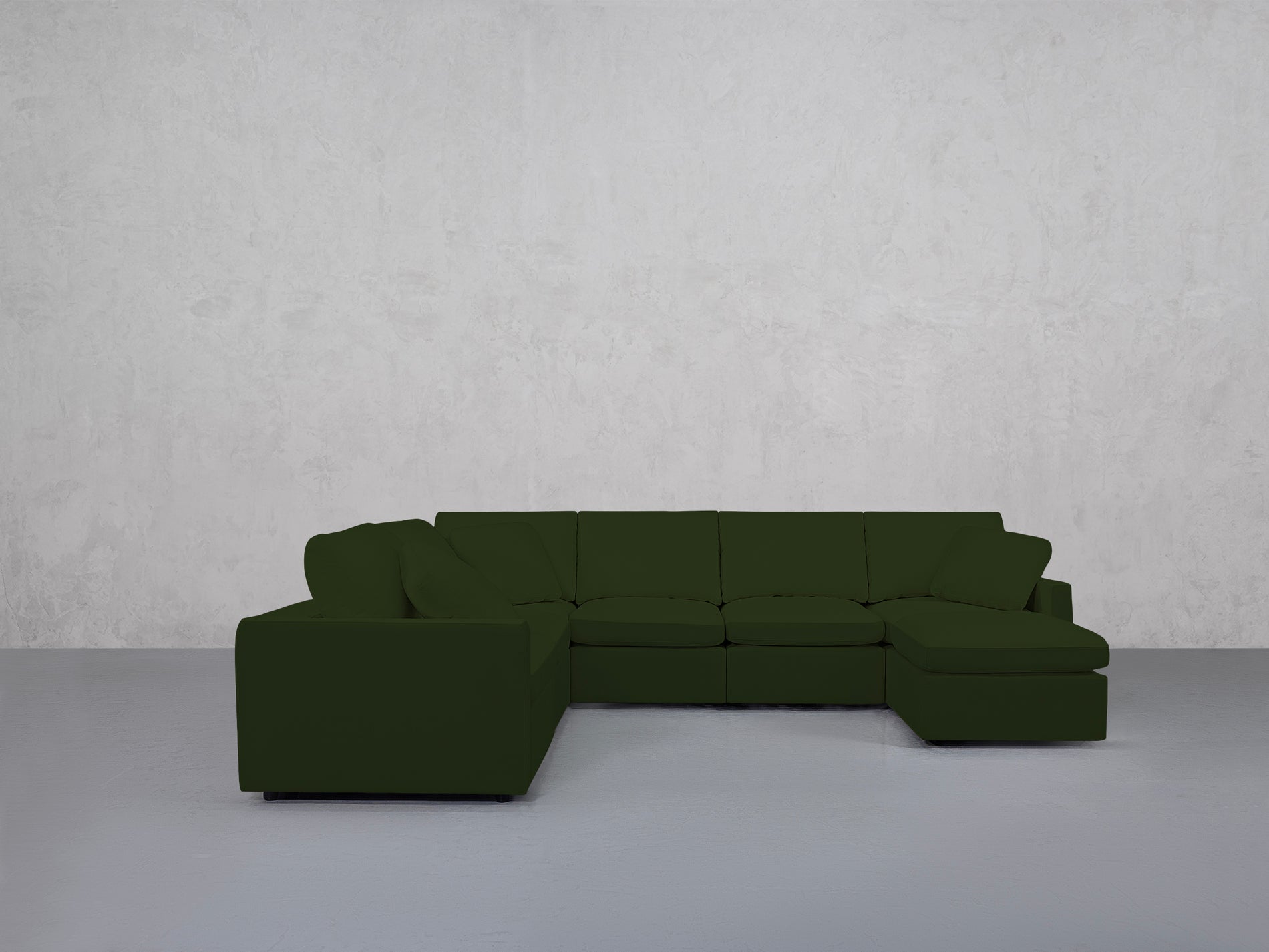 7-Seat Modular Chaise Corner Sectional (Thin Arms)