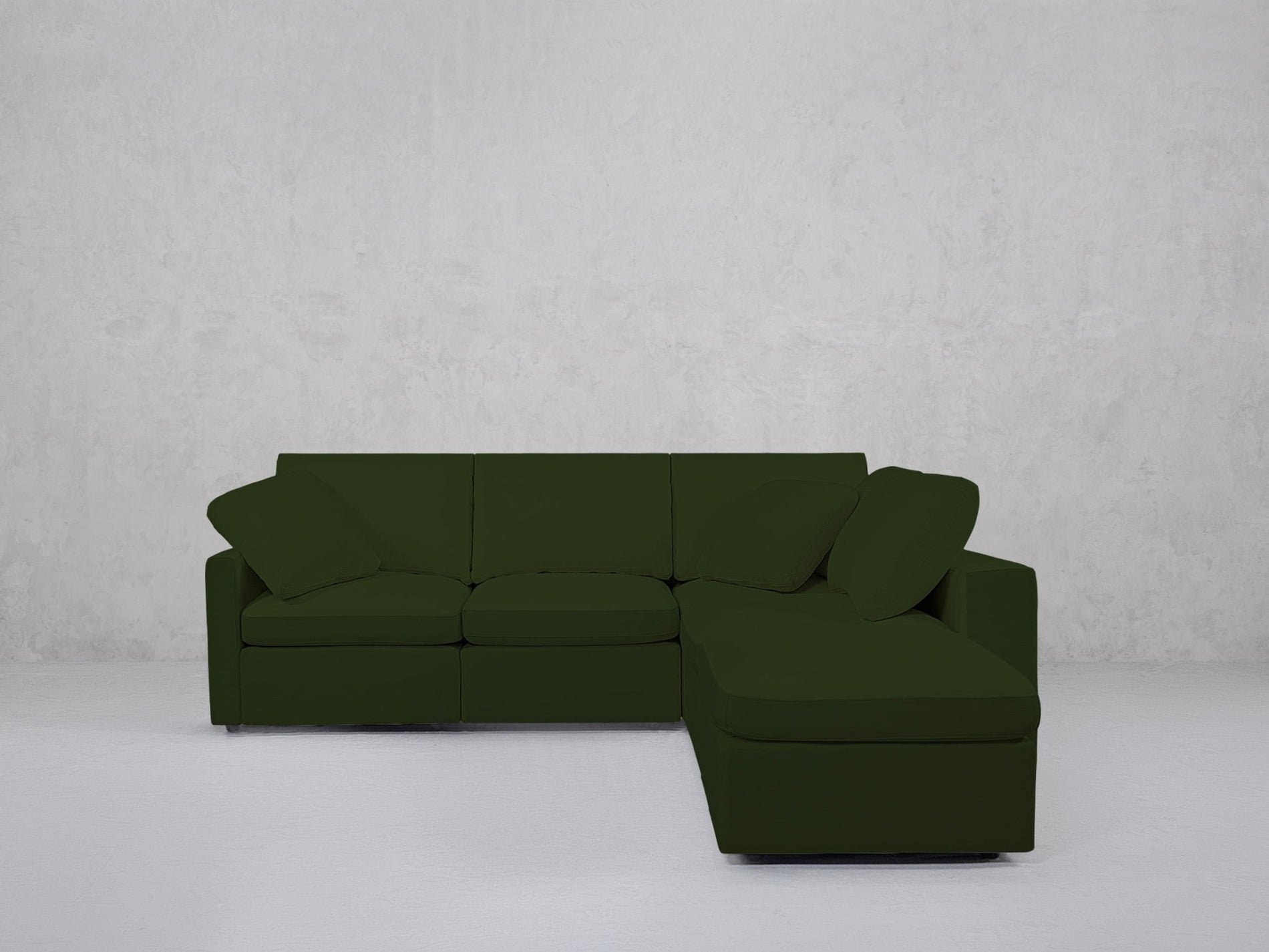 5-Seat Modular Corner Right Lounger Sectional (Thin Arms)