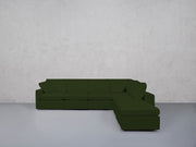 6-Seat Modular Corner Right Lounger Sectional (Thin Arms)