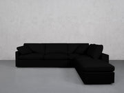 5-Seat Modular Corner Right Lounger Sectional (Thin Arms)