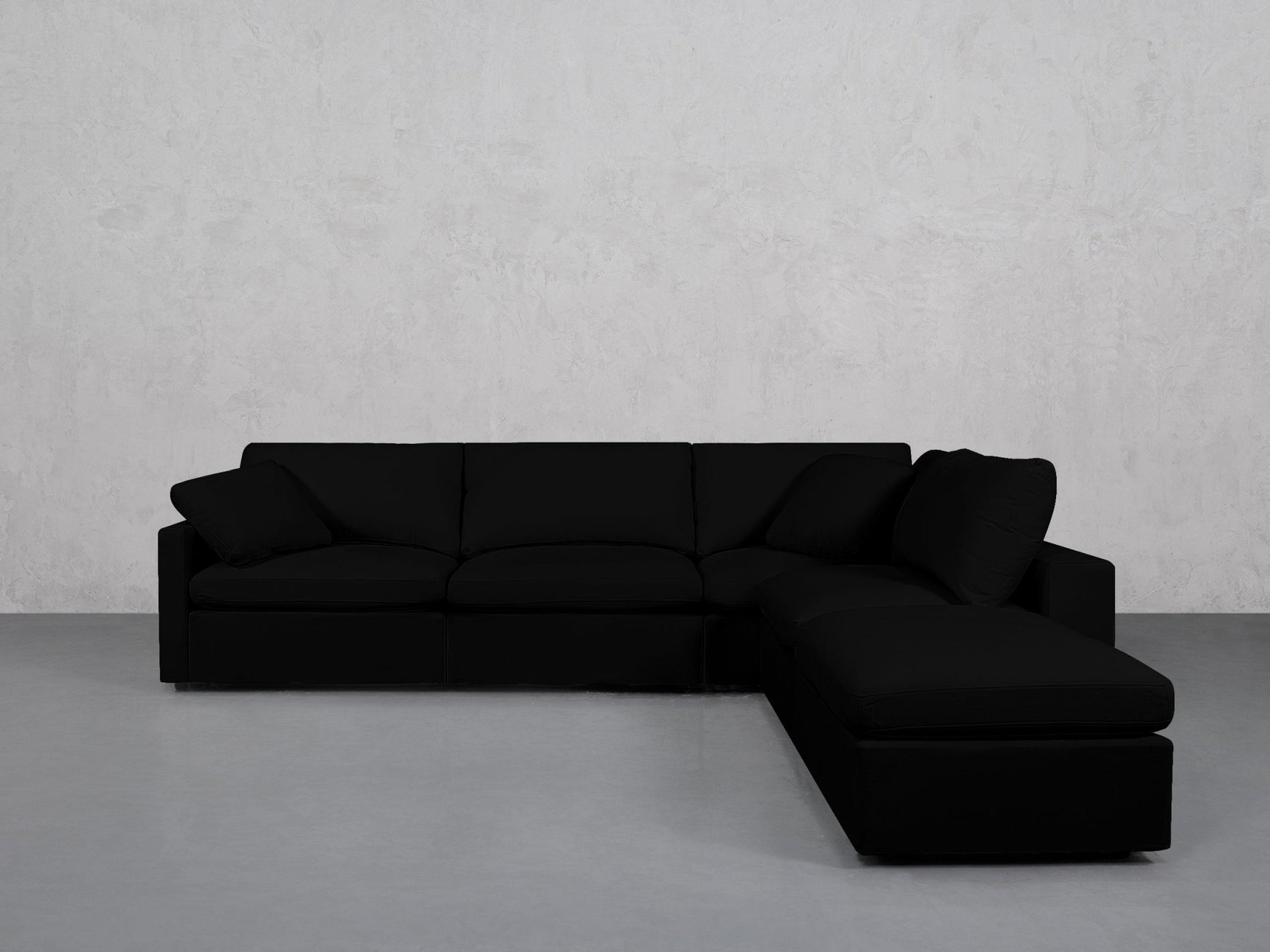 5-Seat Modular Corner Right Lounger Sectional (Thin Arms)