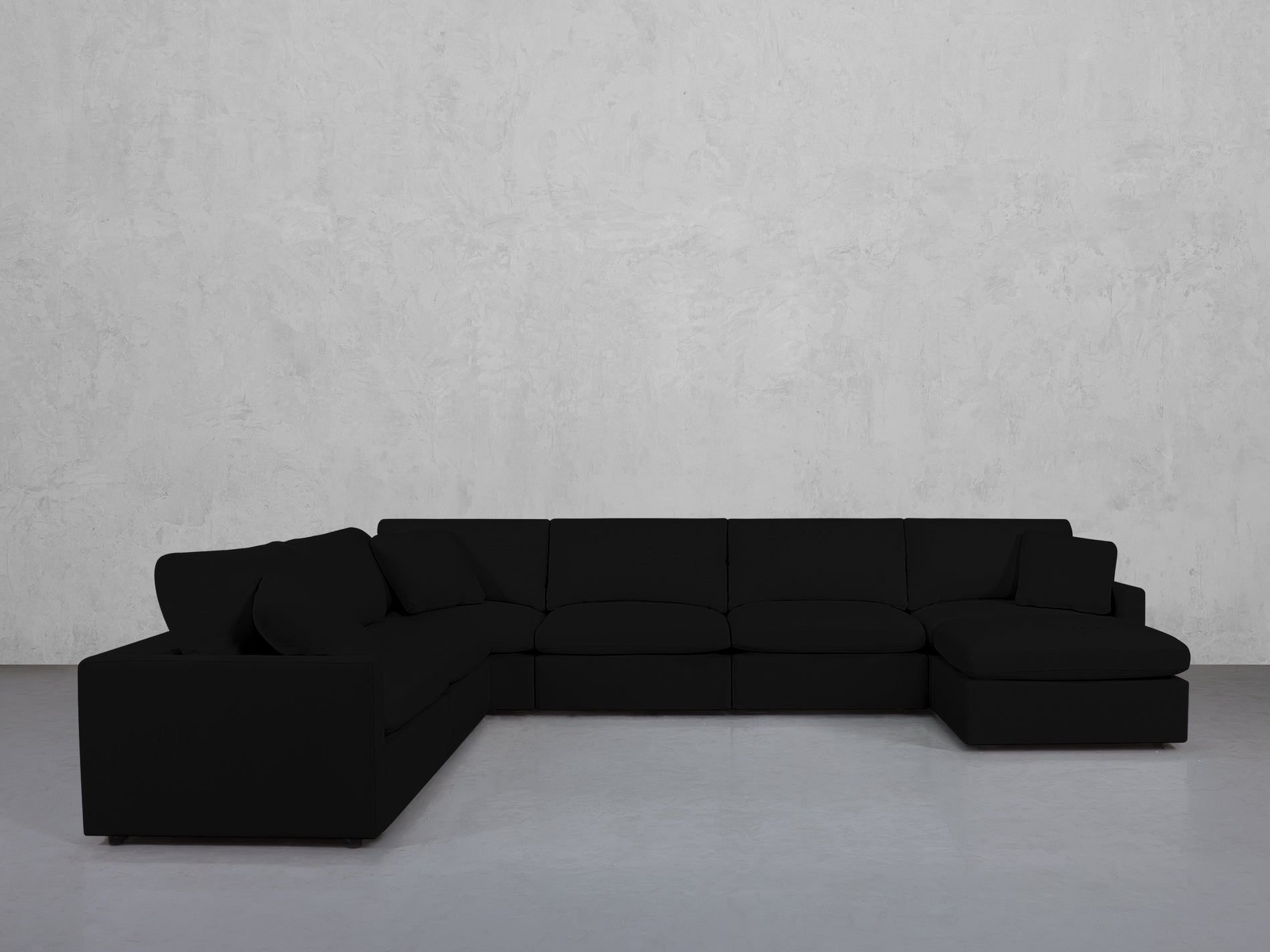 7-Seat Modular Chaise Corner Sectional (Thin Arms)