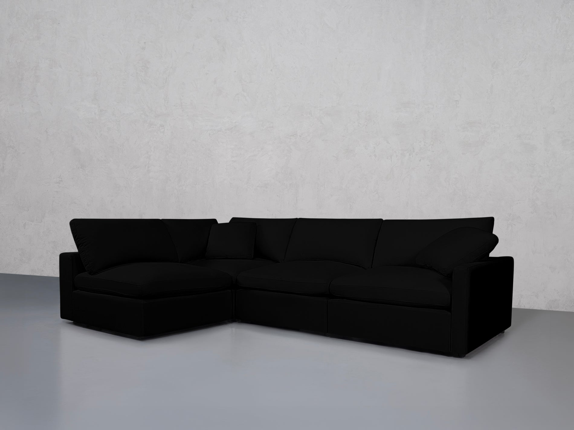 4-Seat Modular Open Corner Sectional (Thin Arms)