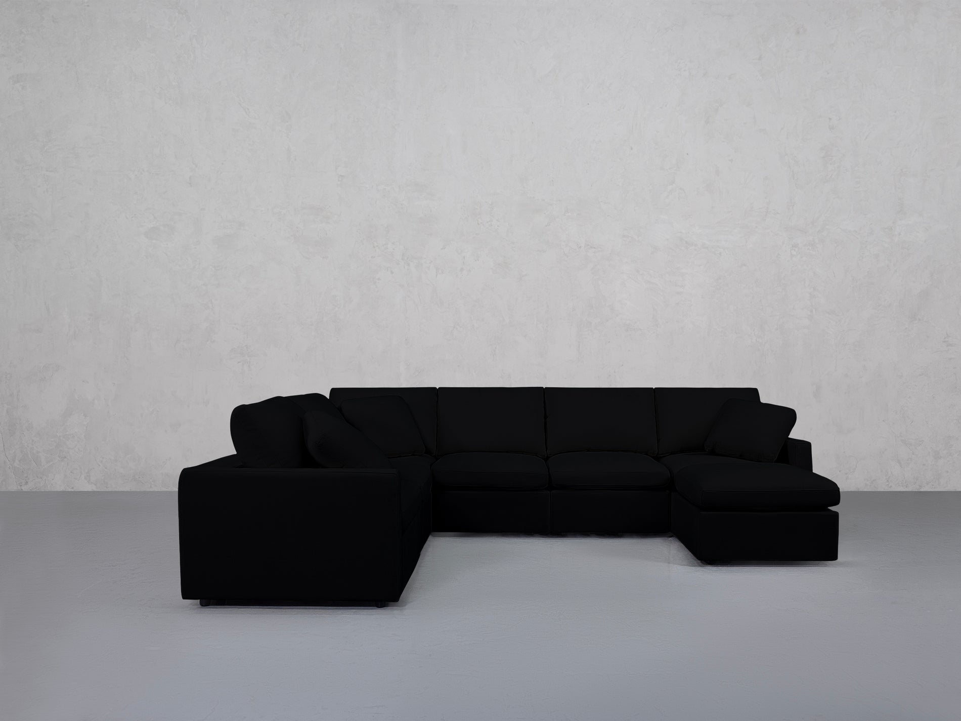 7-Seat Modular Chaise Corner Sectional (Thin Arms)