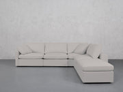 5-Seat Modular Corner Right Lounger Sectional (Thin Arms)