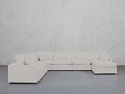 7-Seat Modular Chaise Corner Sectional (Thin Arms)