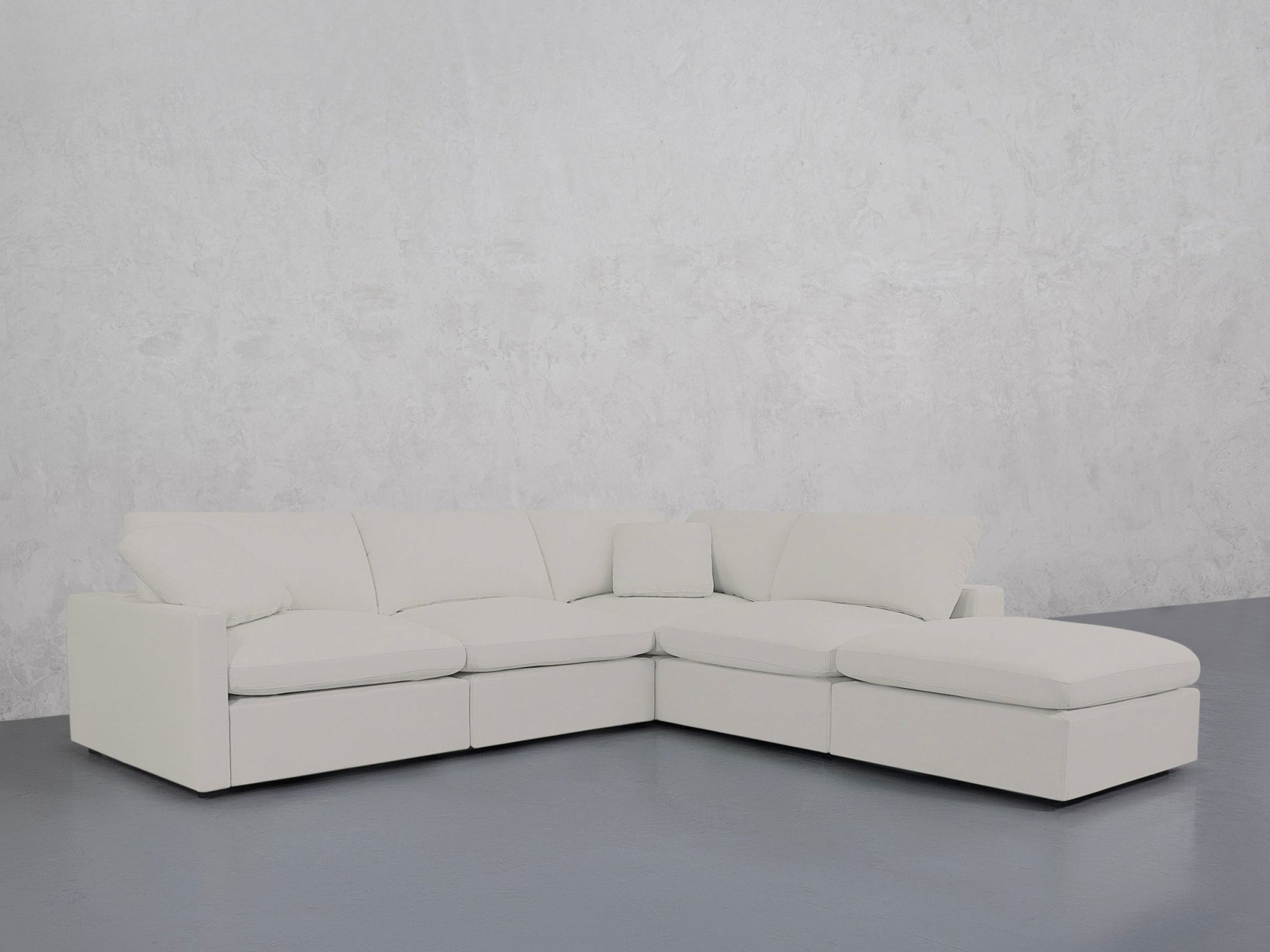 5-Seat Modular Corner Right Lounger Sectional (Thin Arms)