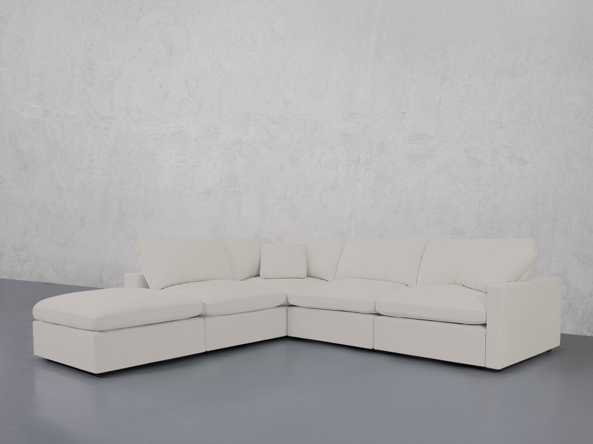 5-Seat Modular Corner Lounger Sectional (Thin Arms)
