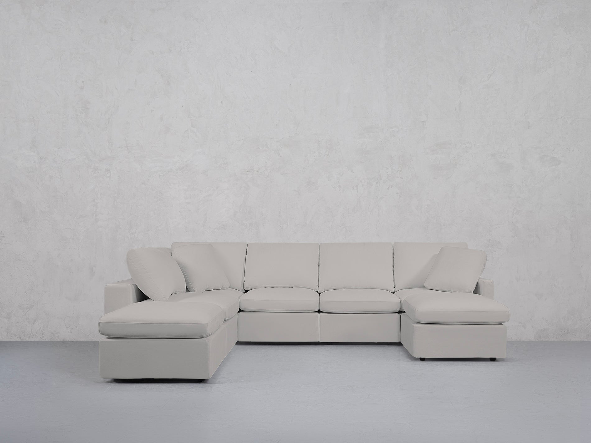 7-Seat Modular Chaise Corner Lounger Sectional (Thin Arms)