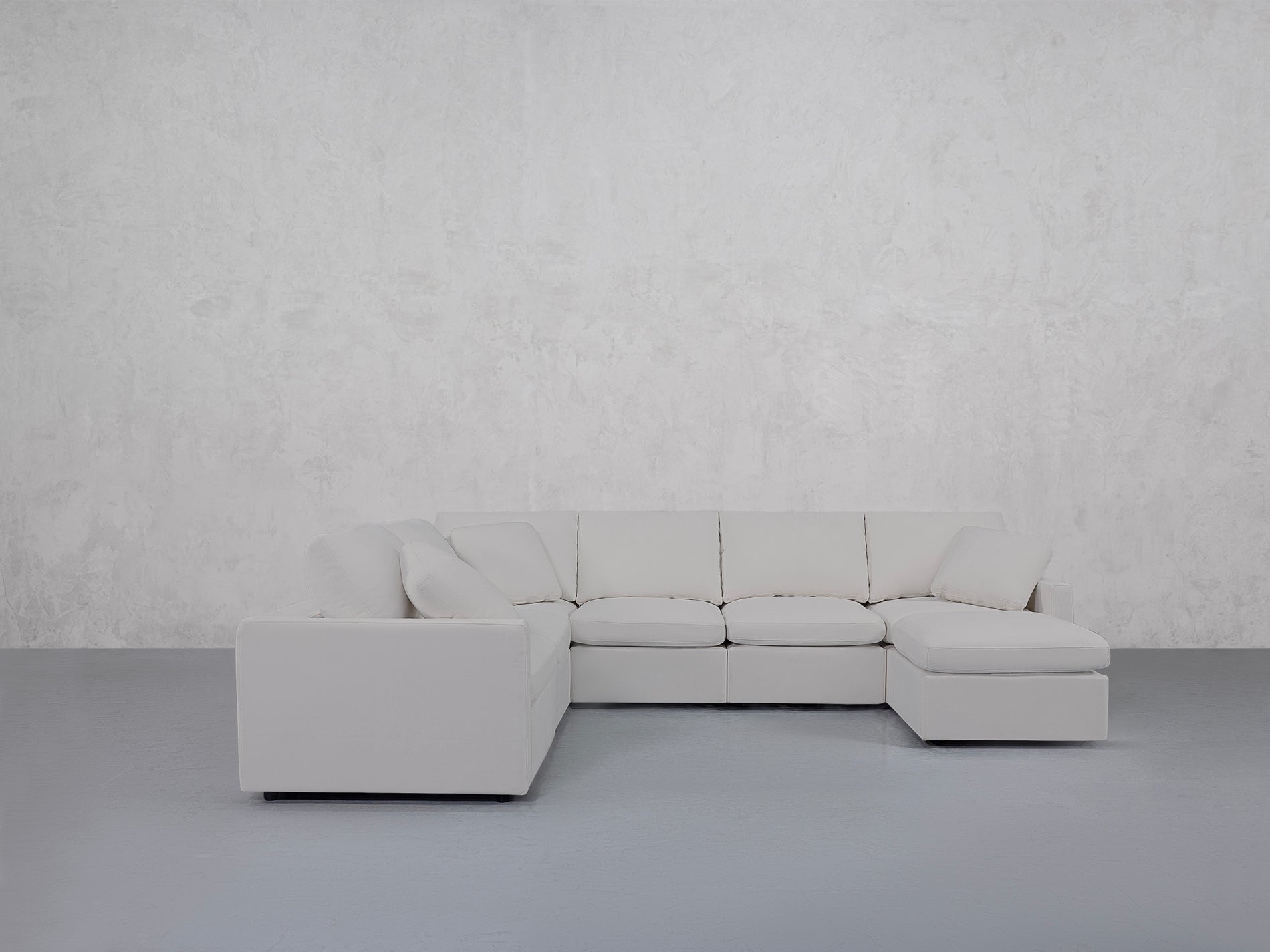 7-Seat Modular Chaise Corner Sectional (Thin Arms)