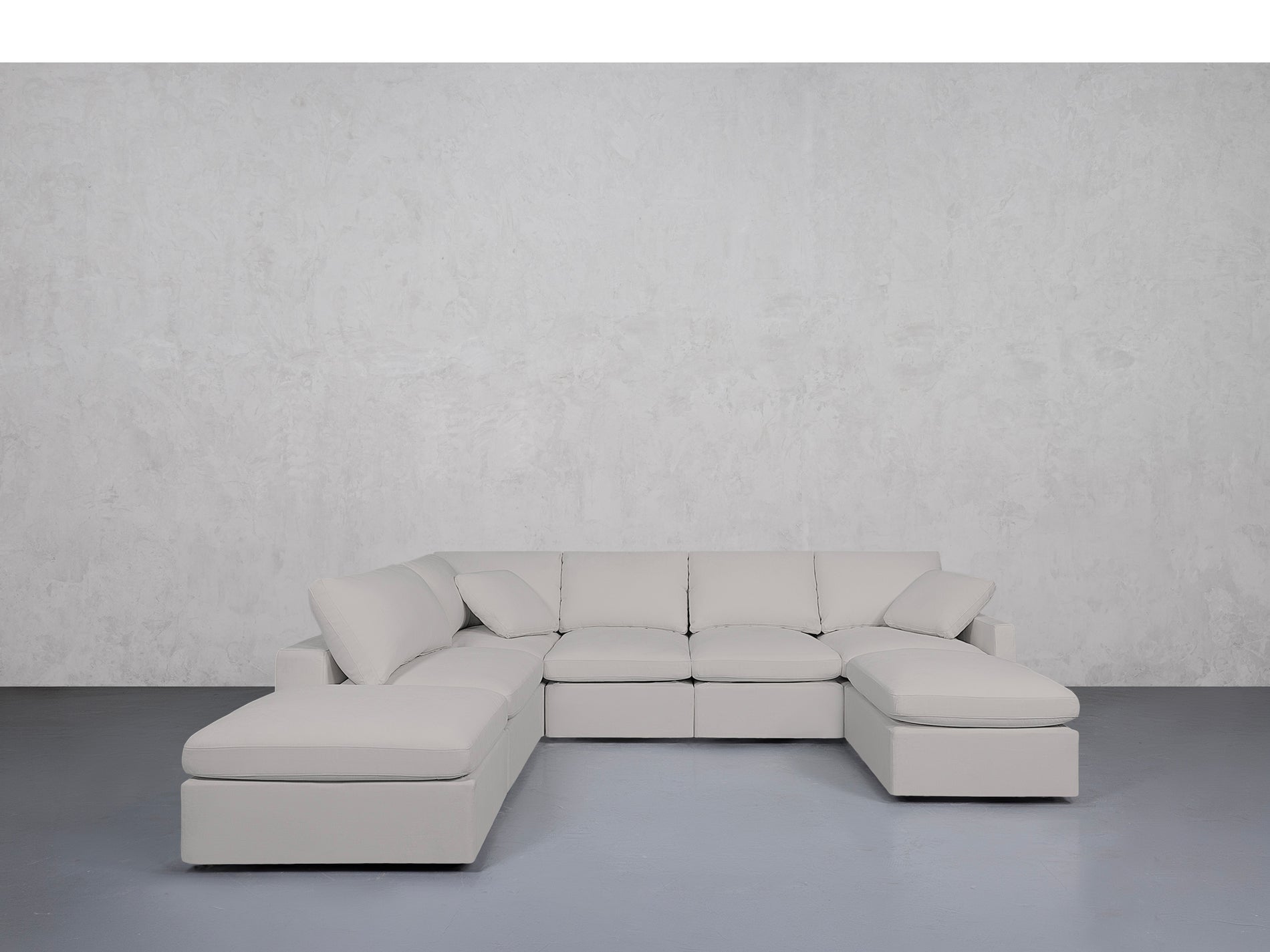 7-Seat Modular Chaise Corner Lounger Sectional (Thin Arms)