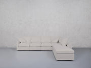 6-Seat Modular Corner Right Lounger Sectional (Thin Arms)