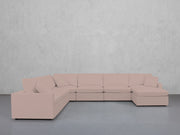 7-Seat Modular Chaise Corner Sectional (Thin Arms)